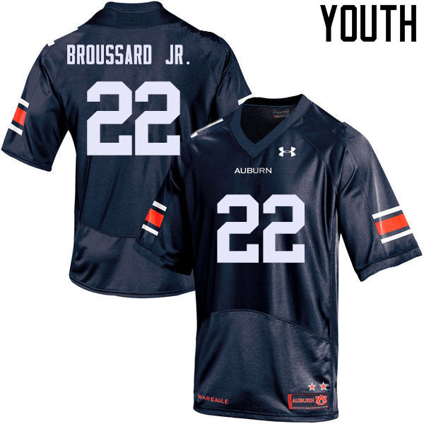 Youth Auburn Tigers #22 John Broussard Jr. College Football Jerseys Sale-Navy